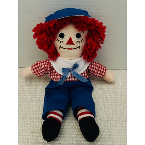 𝅺vintage 1996? Raggedy Andy 12'' Plush Doll Hasbro Softies Johnny Gruelle